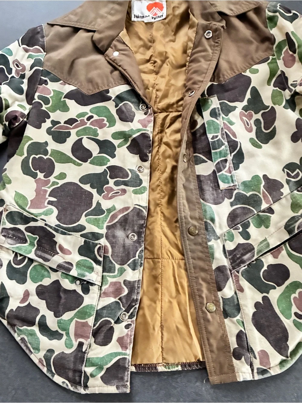 Vintage Santa Fe Style Himalayan Thinsulate Camo Hunting Jacket Men's Small